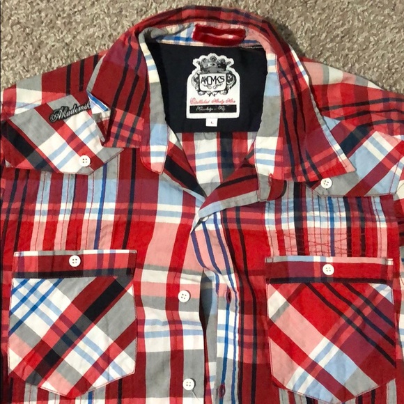Akademiks plaid button down - Picture 3 of 7